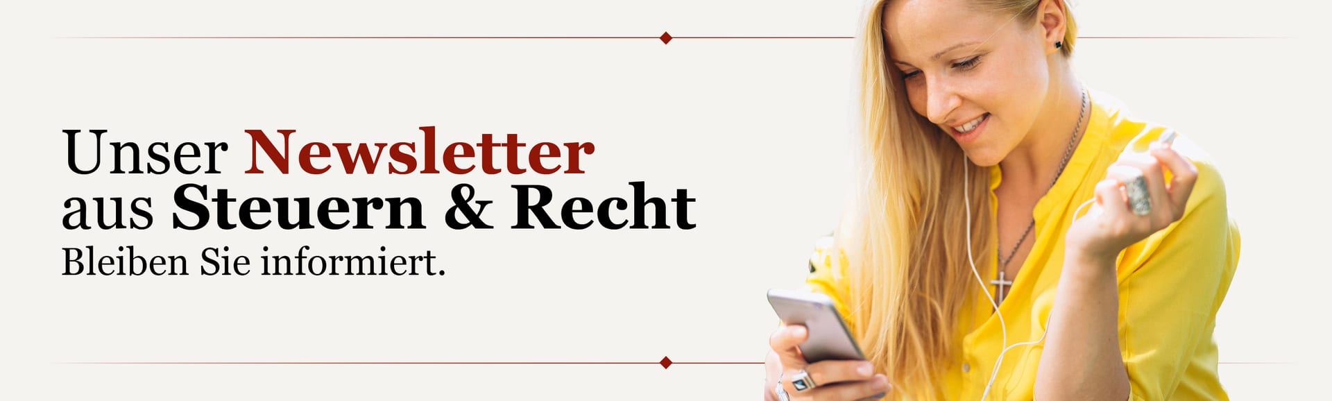 Unser Newsletter aus Steuern & Recht – jetzt anmelden