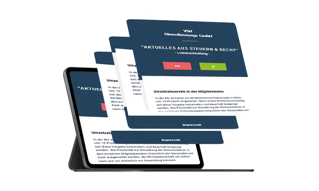 Newslettersystem "Aktuelles aus Steuern & Recht"